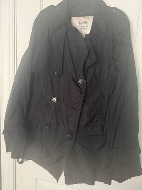 Coach Black Double-Breasted Trench Coat